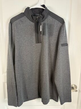 NWT Bugatchi Men's Grey Quarter-Zip Sweater Size Small